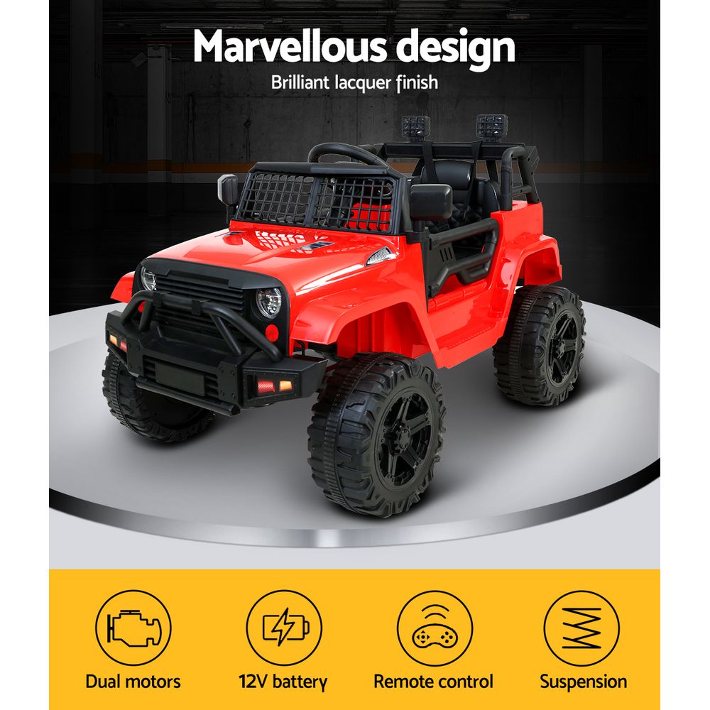 Ride On Cars: Rigo Kids Electric Ride On Car Jeep Toy Cars Remote 12V Red
