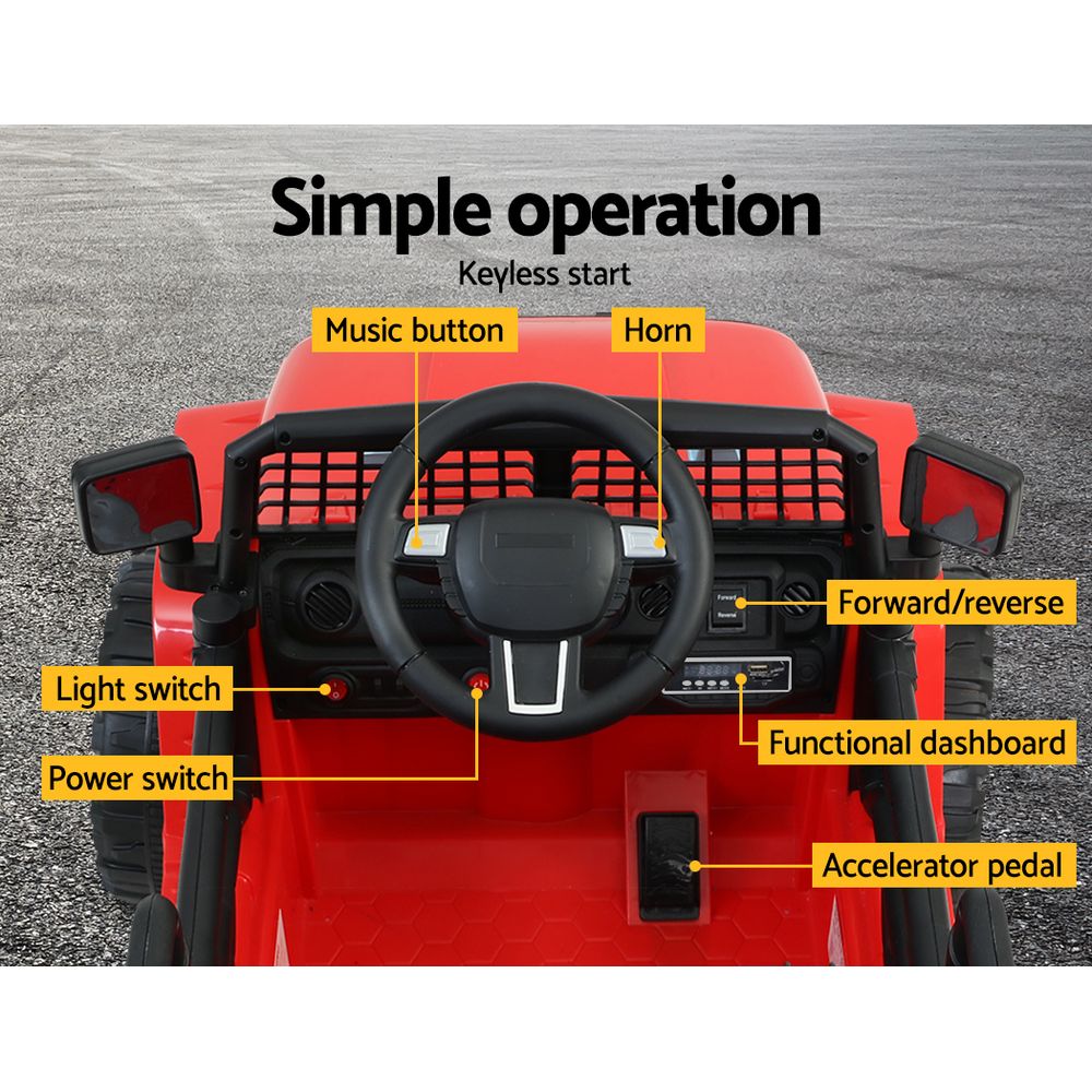 Ride On Cars: Rigo Kids Electric Ride On Car Jeep Toy Cars Remote 12V Red