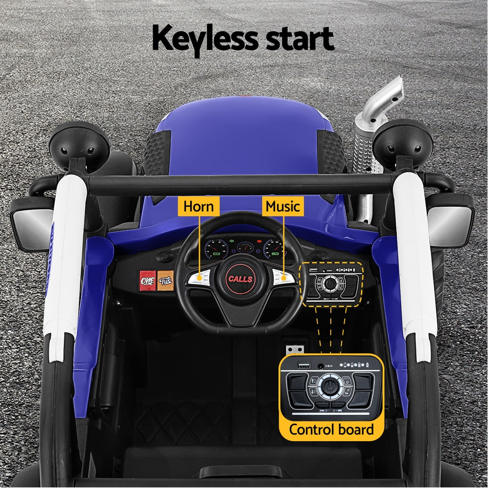 Ride On Cars: Rigo Kids Electric Ride On Car Off Road Jeep Remote 12V Blue