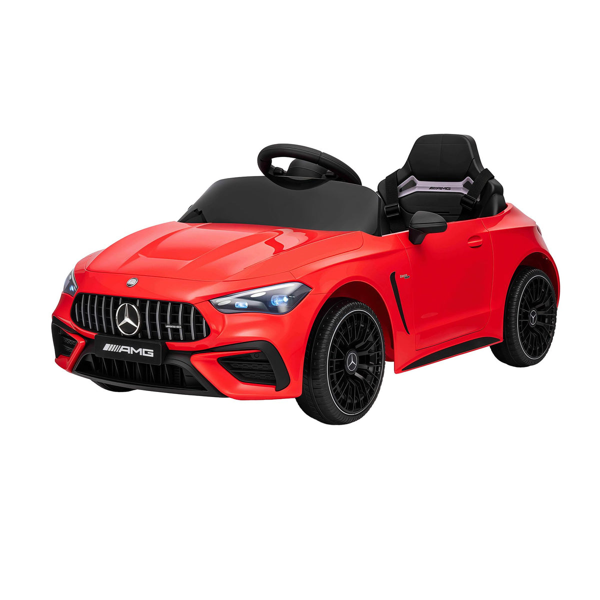 Ride On Car Licensed Mercedes Benz AMGC63 Kids Electric Car 12V Music Red