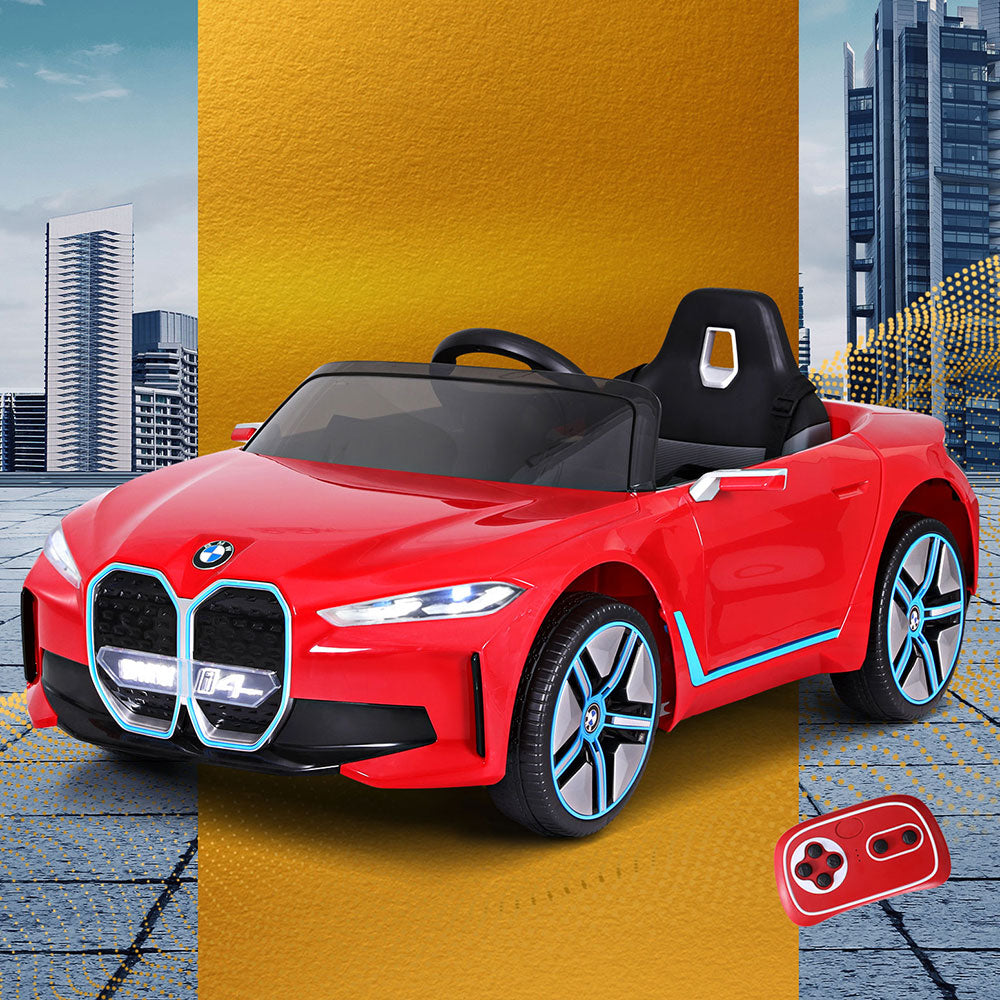 Ride On Cars: Kids Ride On Car BMW Licensed I4 Sports Remote Control Electric Toys 12V Red