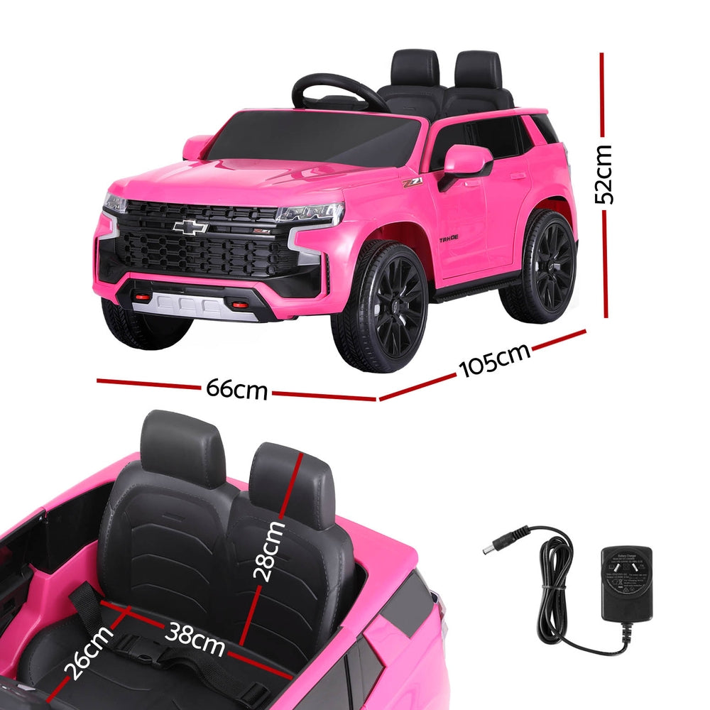Ride On Cars: Kids Ride On Car Licensed Chevrolet Tahoe Electric Toys Horn Remote 12V Pink