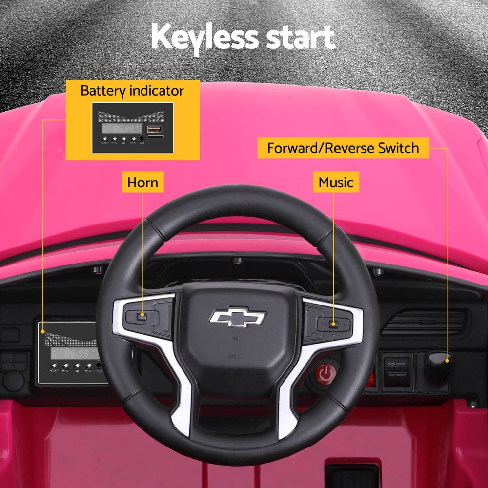 Ride On Cars: Kids Ride On Car Licensed Chevrolet Tahoe Electric Toys Horn Remote 12V Pink