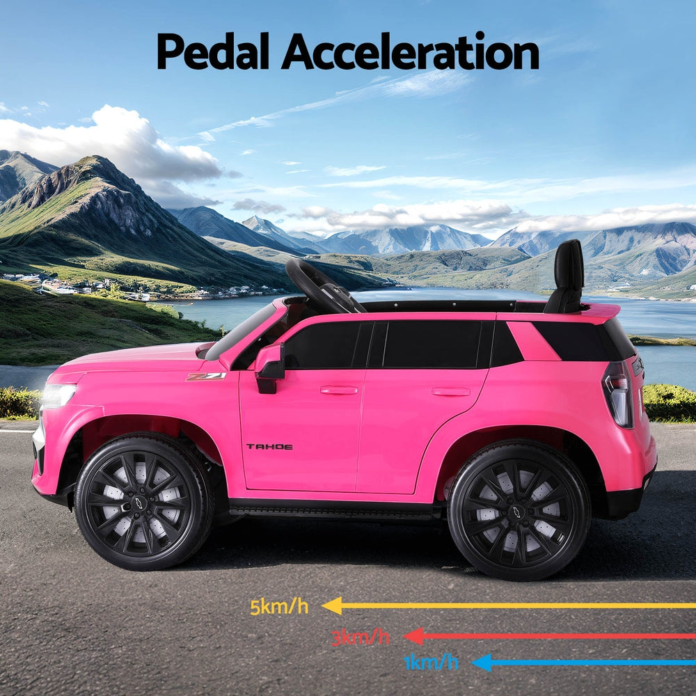 Ride On Cars: Kids Ride On Car Licensed Chevrolet Tahoe Electric Toys Horn Remote 12V Pink