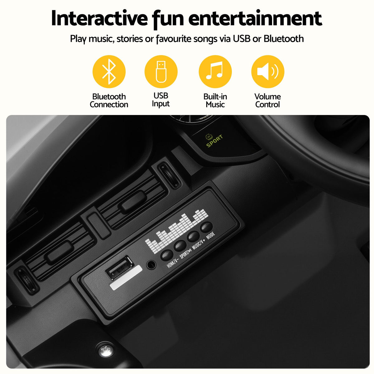 Land Rover Ride On Car Kids SUV 12V Kids Electric Car Remote Control Black