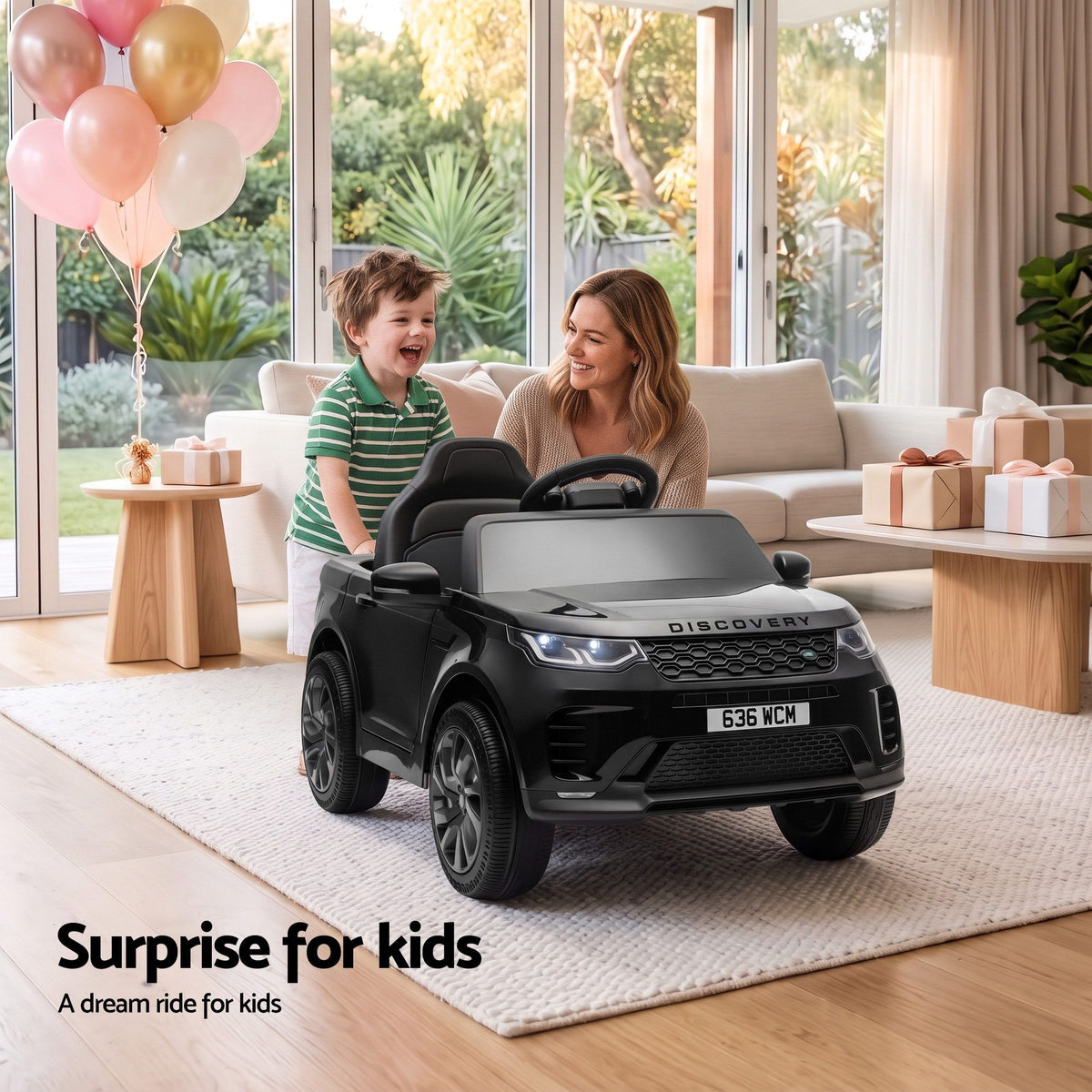 Land Rover Ride On Car Kids SUV 12V Kids Electric Car Remote Control Black