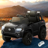Ride On Cars: Kids Electric Ride On Car Toyota Tacoma Off Road Jeep Toy Cars Remote 12V Black