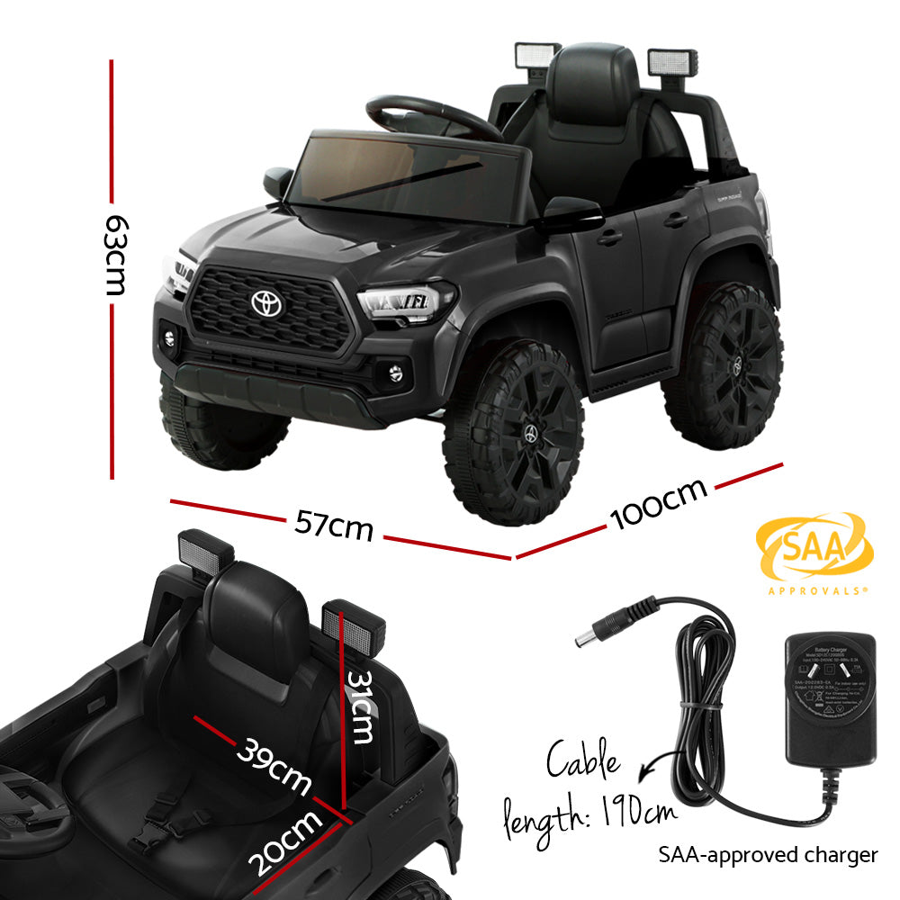 Ride On Cars: Kids Electric Ride On Car Toyota Tacoma Off Road Jeep Toy Cars Remote 12V Black