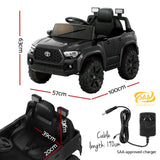 Ride On Cars: Kids Electric Ride On Car Toyota Tacoma Off Road Jeep Toy Cars Remote 12V Black