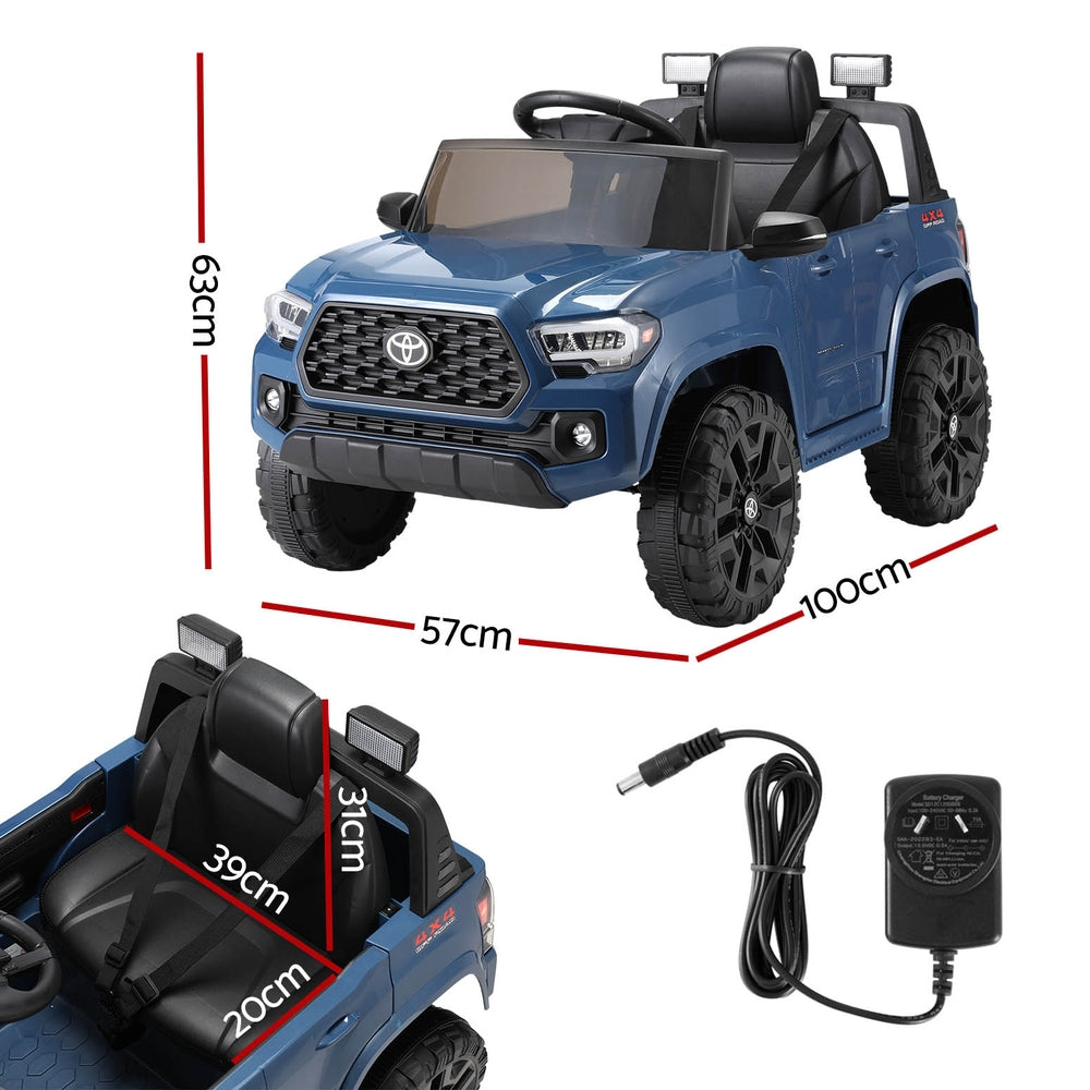 Ride On Cars: Kids Electric Ride On Car Toyota Tacoma Off Road Jeep Toy Cars Remote 12V Blue