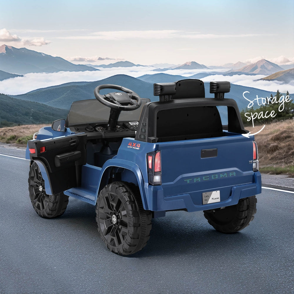 Ride On Cars: Kids Electric Ride On Car Toyota Tacoma Off Road Jeep Toy Cars Remote 12V Blue