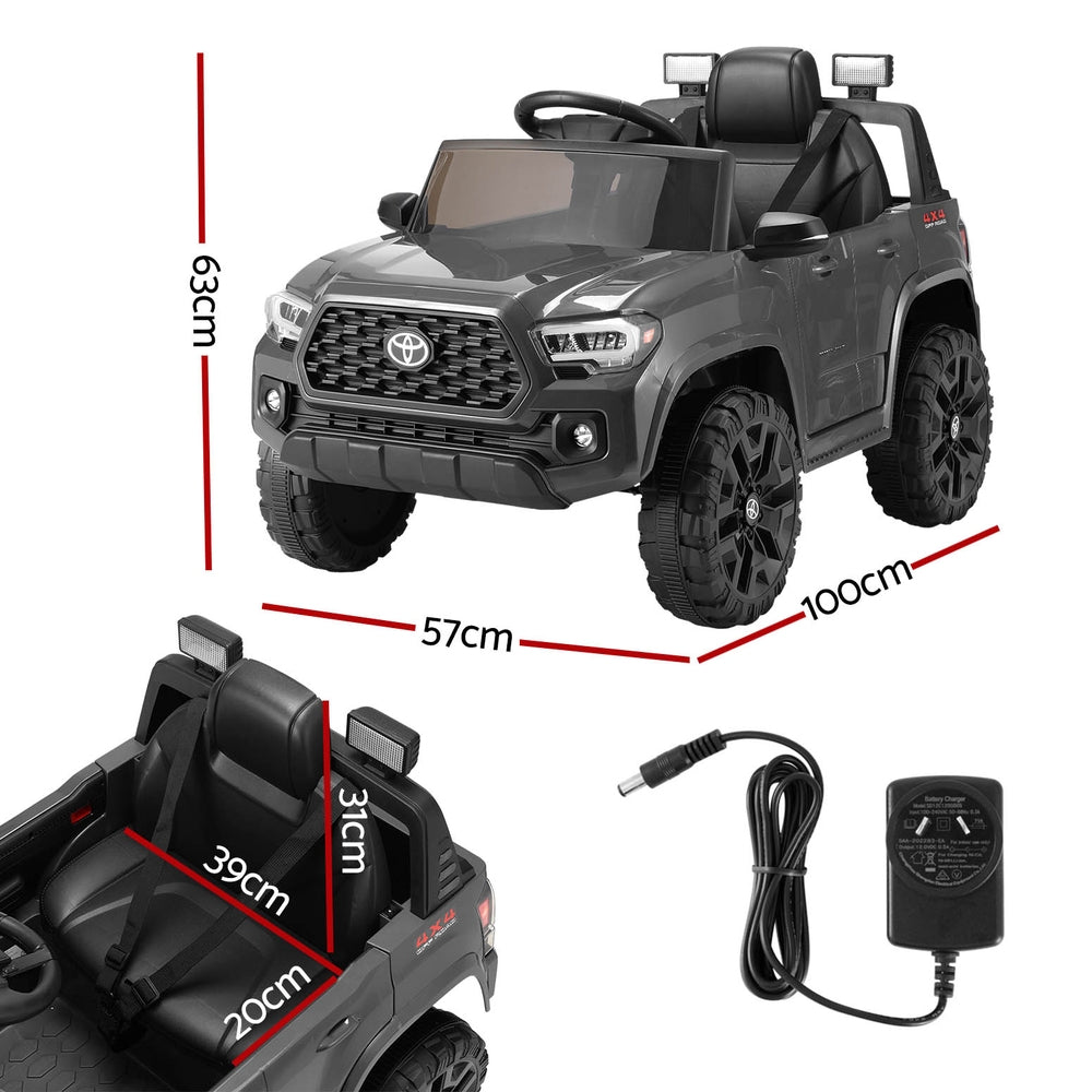 Ride On Cars: Kids Electric Ride On Car Toyota Tacoma Off Road Jeep Toy Cars Remote 12V Grey