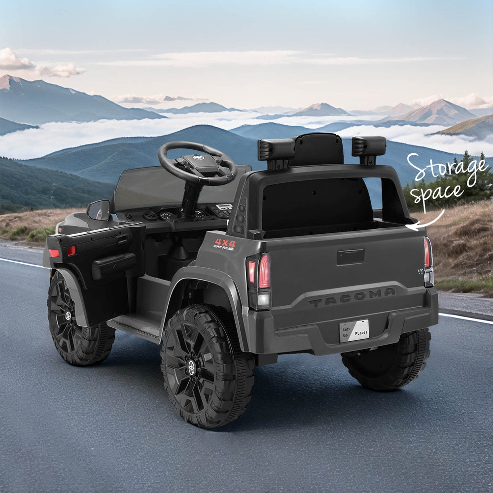 Ride On Cars: Kids Electric Ride On Car Toyota Tacoma Off Road Jeep Toy Cars Remote 12V Grey