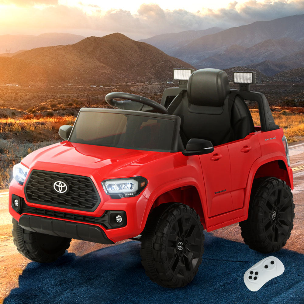 Ride On Cars: Kids Electric Ride On Car Toyota Tacoma Off Road Jeep Toy Cars Remote 12V Red