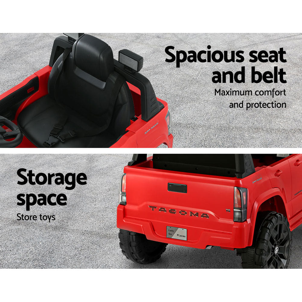Ride On Cars: Kids Electric Ride On Car Toyota Tacoma Off Road Jeep Toy Cars Remote 12V Red