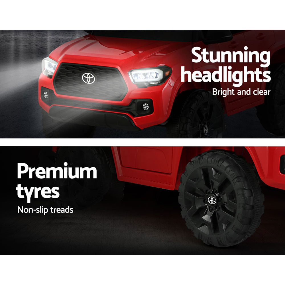 Ride On Cars: Kids Electric Ride On Car Toyota Tacoma Off Road Jeep Toy Cars Remote 12V Red