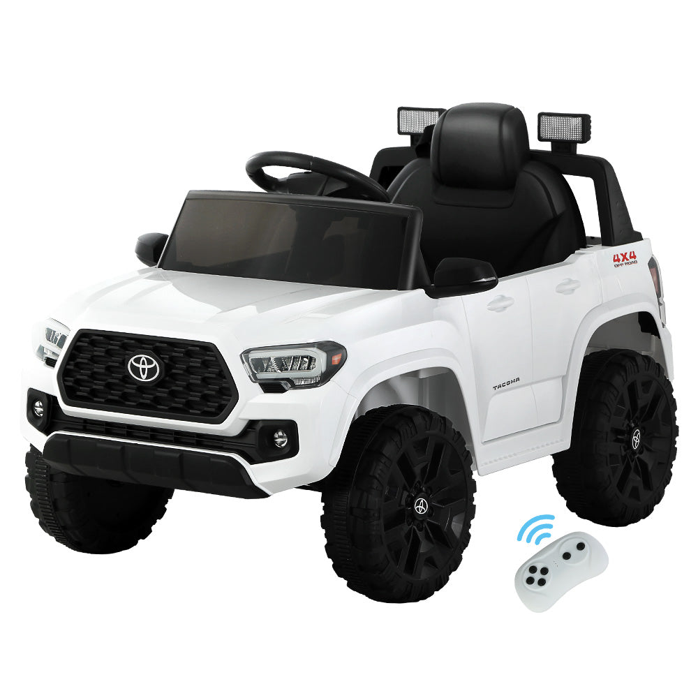 Ride On Cars: Kids Electric Ride On Car Toyota Tacoma Off Road Jeep Toy Cars Remote 12V Whte