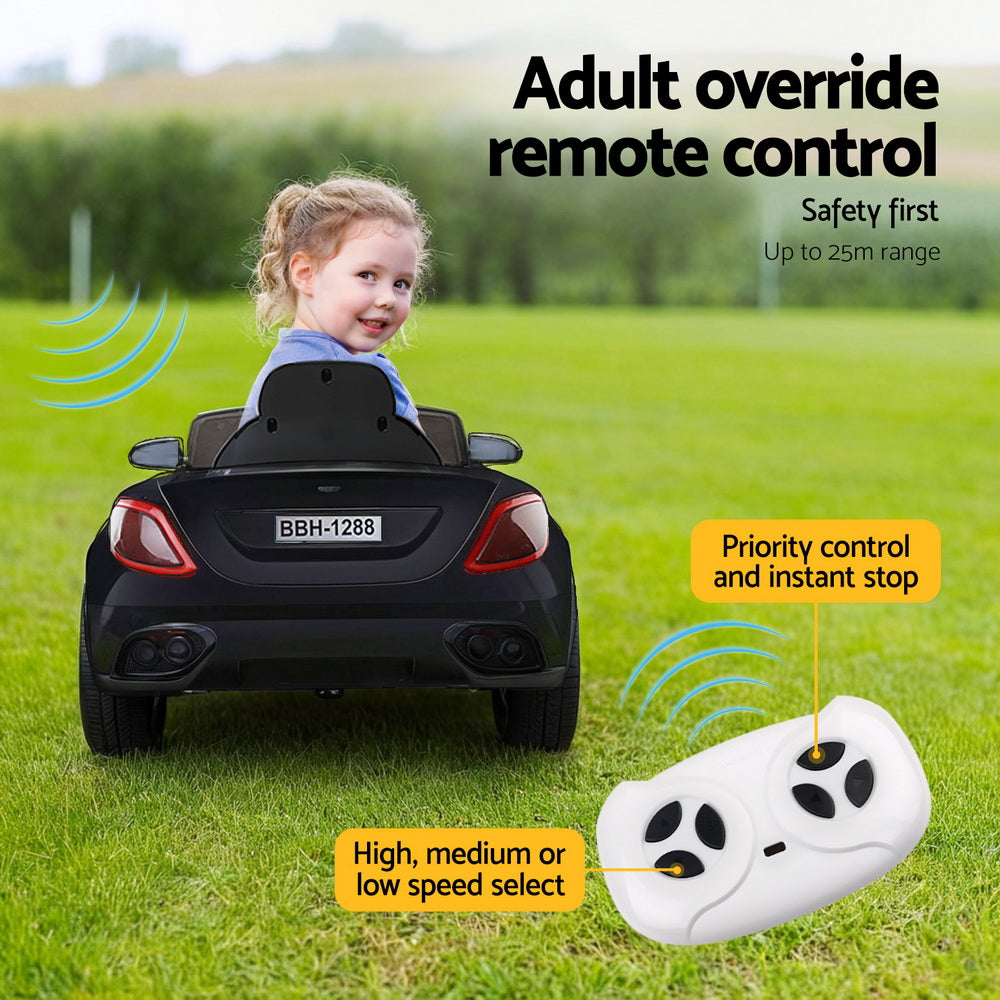 Ride On Cars: Rigo Kids Electric Ride On Car Toys Cars Horn Music Remote Control 12V Black