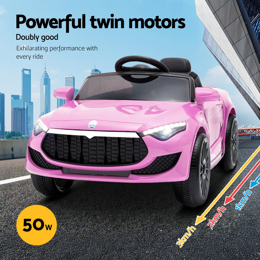 Ride On Cars: Rigo Kids Electric Ride On Car Toys Cars Headlight Music Remote Control 12V Pink