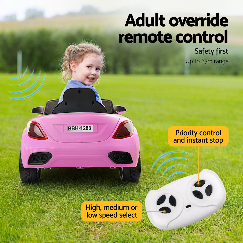Ride On Cars: Rigo Kids Electric Ride On Car Toys Cars Headlight Music Remote Control 12V Pink