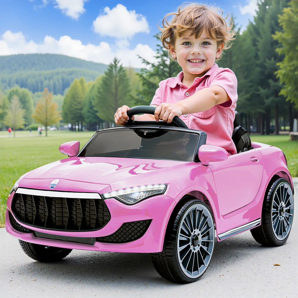 Ride On Cars: Rigo Kids Electric Ride On Car Toys Cars Headlight Music Remote Control 12V Pink