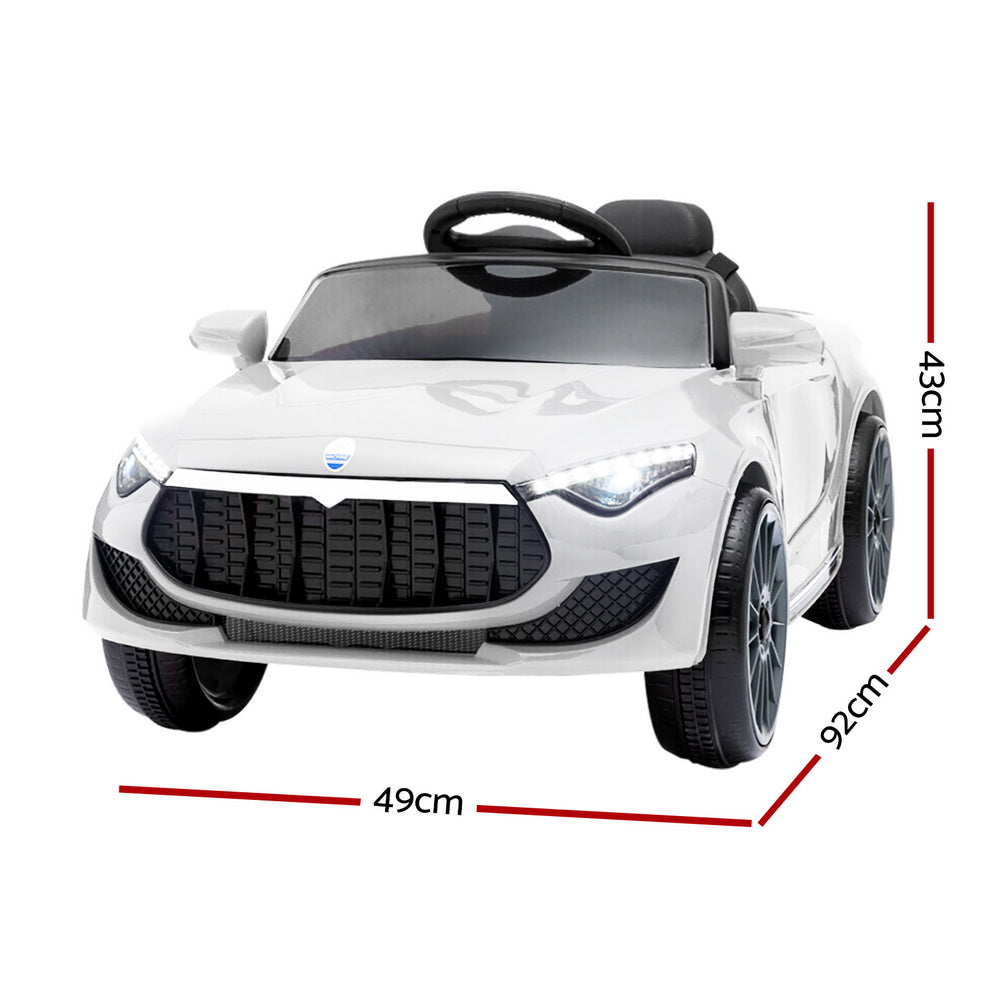Ride On Cars: Rigo Kids Electric Ride On Car Cars Music Headlight Remote Control 12V White