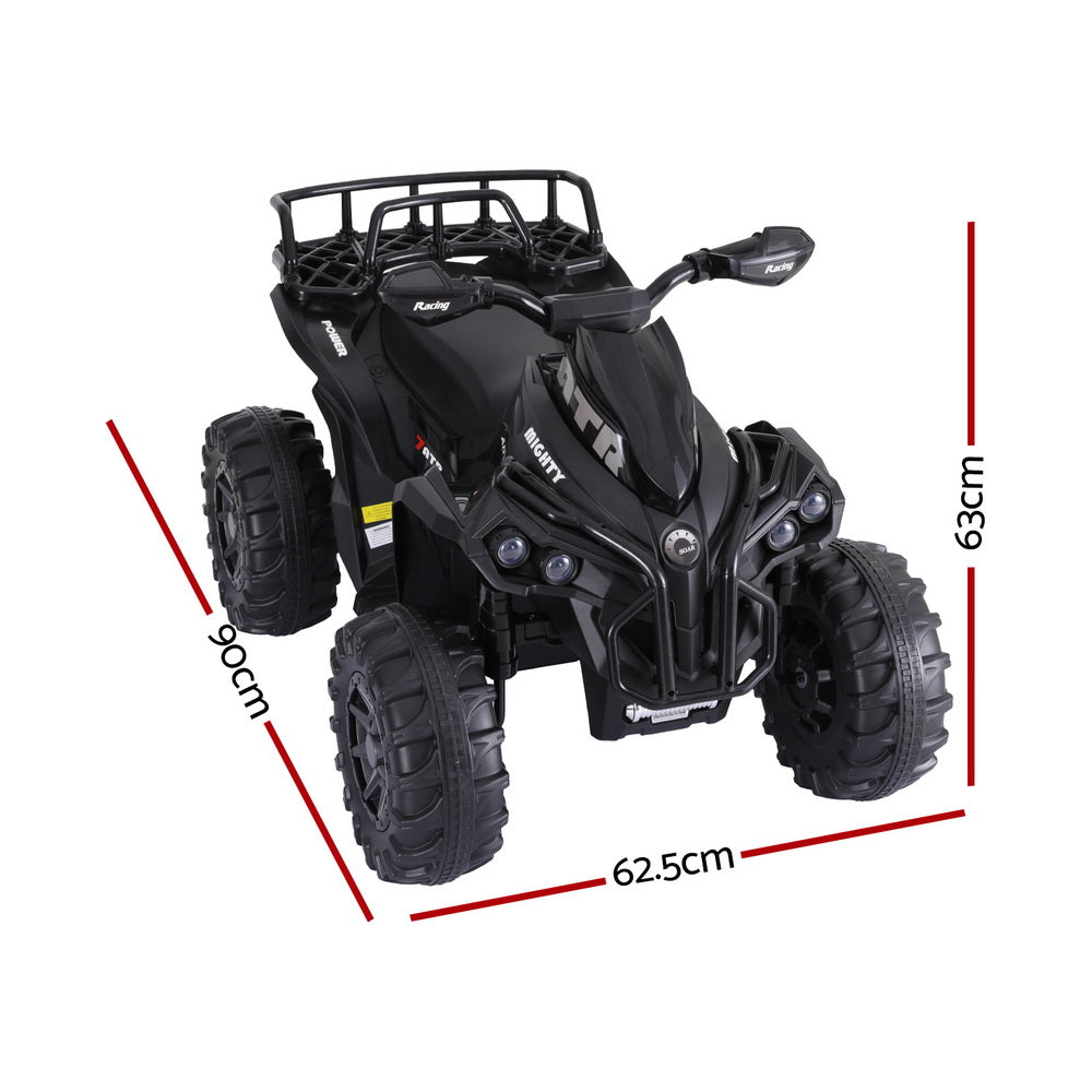 Ride On Cars: Rigo Kids Ride On Car ATV Quad Motorbike Storage Rack Electric Toys 12V Black