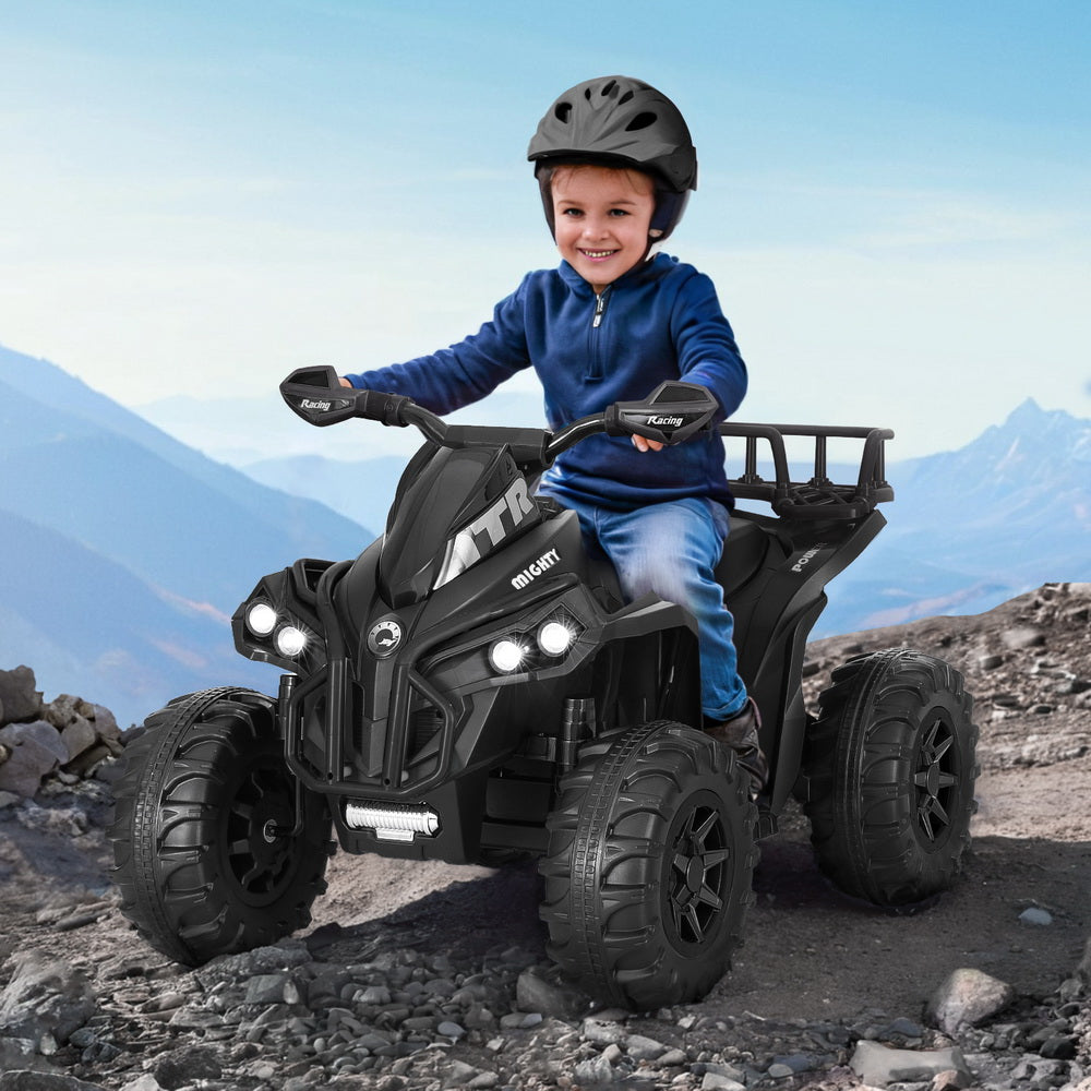 Ride On Cars: Rigo Kids Ride On Car ATV Quad Motorbike Storage Rack Electric Toys 12V Black