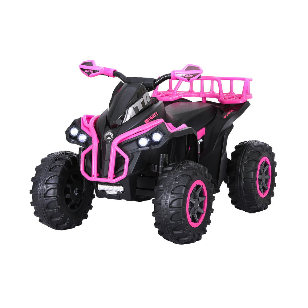Ride On Cars: Rigo Kids Ride On Car ATV Quad Motorbike Storage Rack Electric Toys 12V Pink