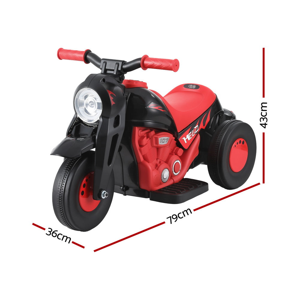 Ride On Cars: Rigo Kids Ride On Car Motorcycle Motorbike with Bubble Maker Electric Toy 6V Red