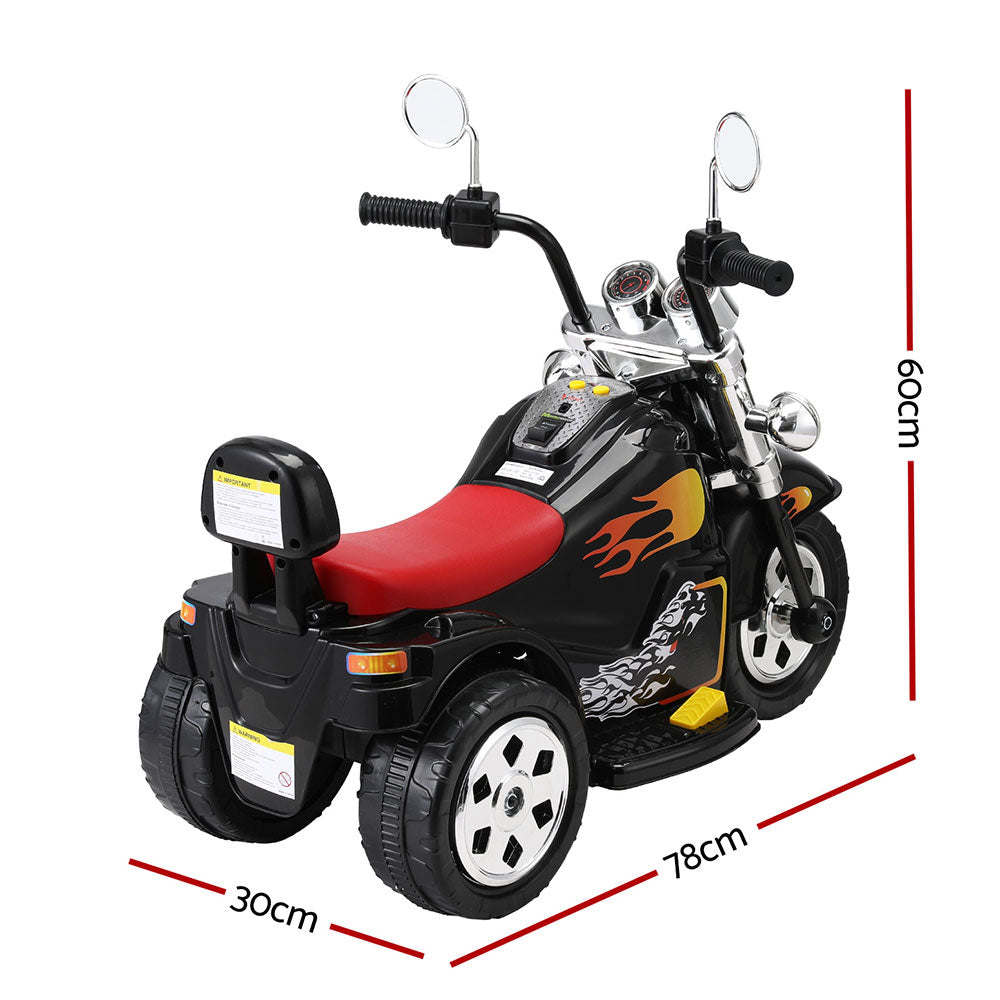 Ride On Cars: Rigo Kids Ride On Car Motorcycle Motorbike Electric Toys Horn Music 6V Black