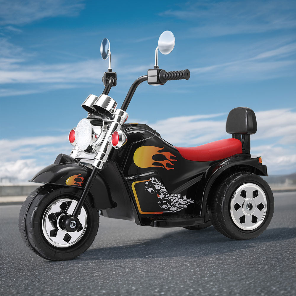 Ride On Cars: Rigo Kids Ride On Car Motorcycle Motorbike Electric Toys Horn Music 6V Black