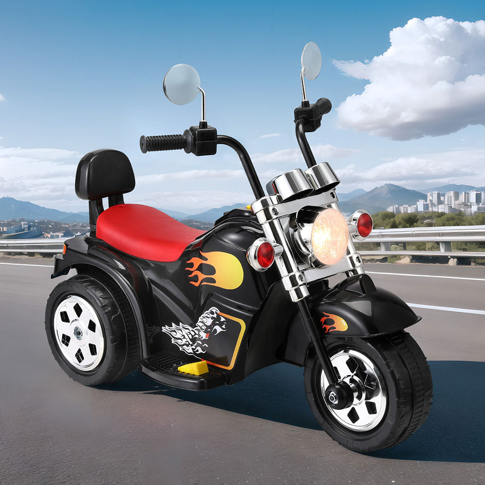 Ride On Cars: Rigo Kids Ride On Car Motorcycle Motorbike Electric Toys Horn Music 6V Black