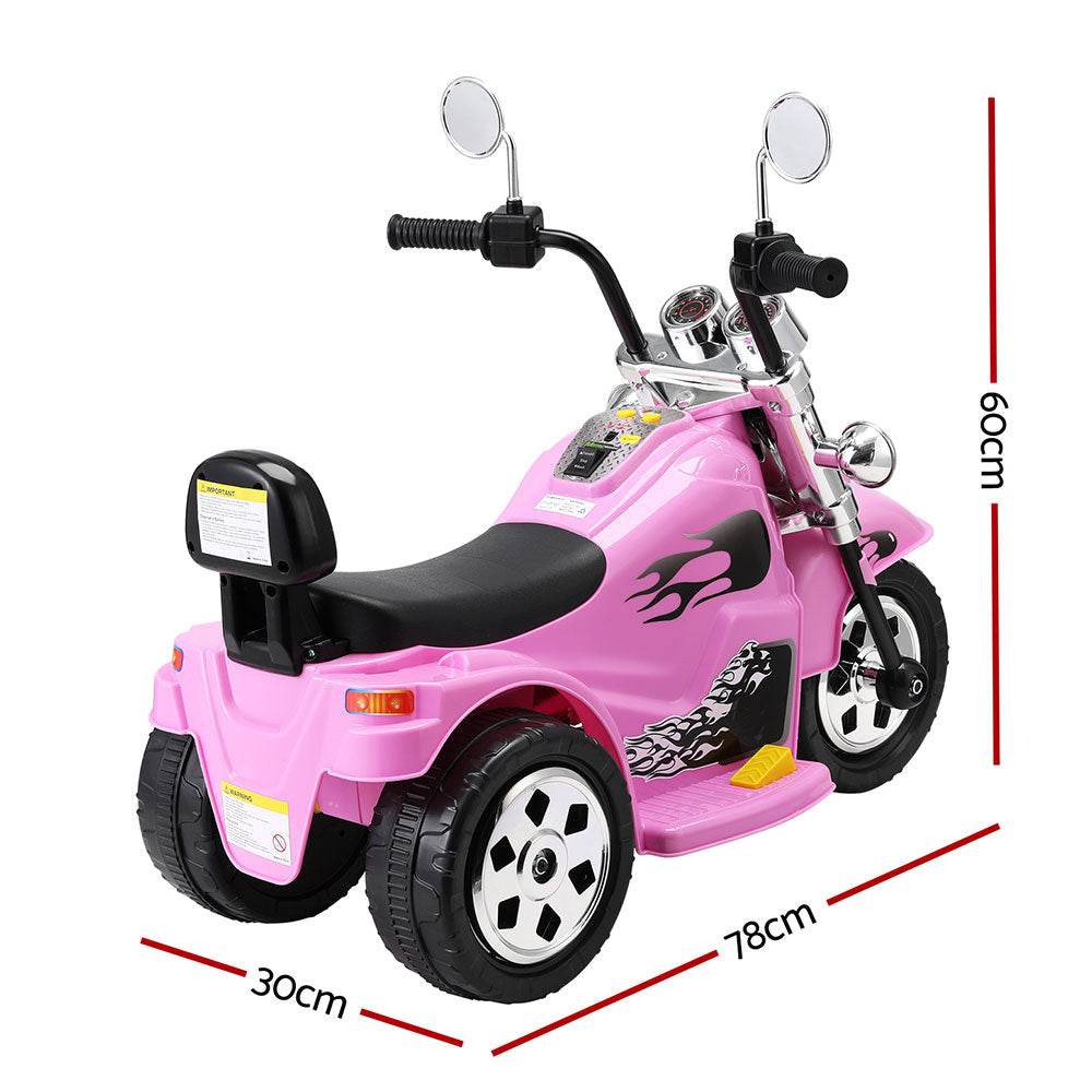 Ride On Cars: Rigo Kids Ride On Car Motorcycle Motorbike Electric Toys Horn Music 6V Pink
