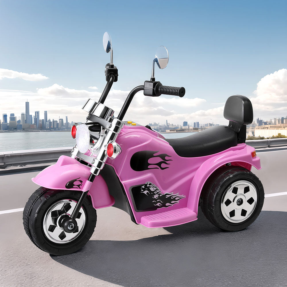 Ride On Cars: Rigo Kids Ride On Car Motorcycle Motorbike Electric Toys Horn Music 6V Pink