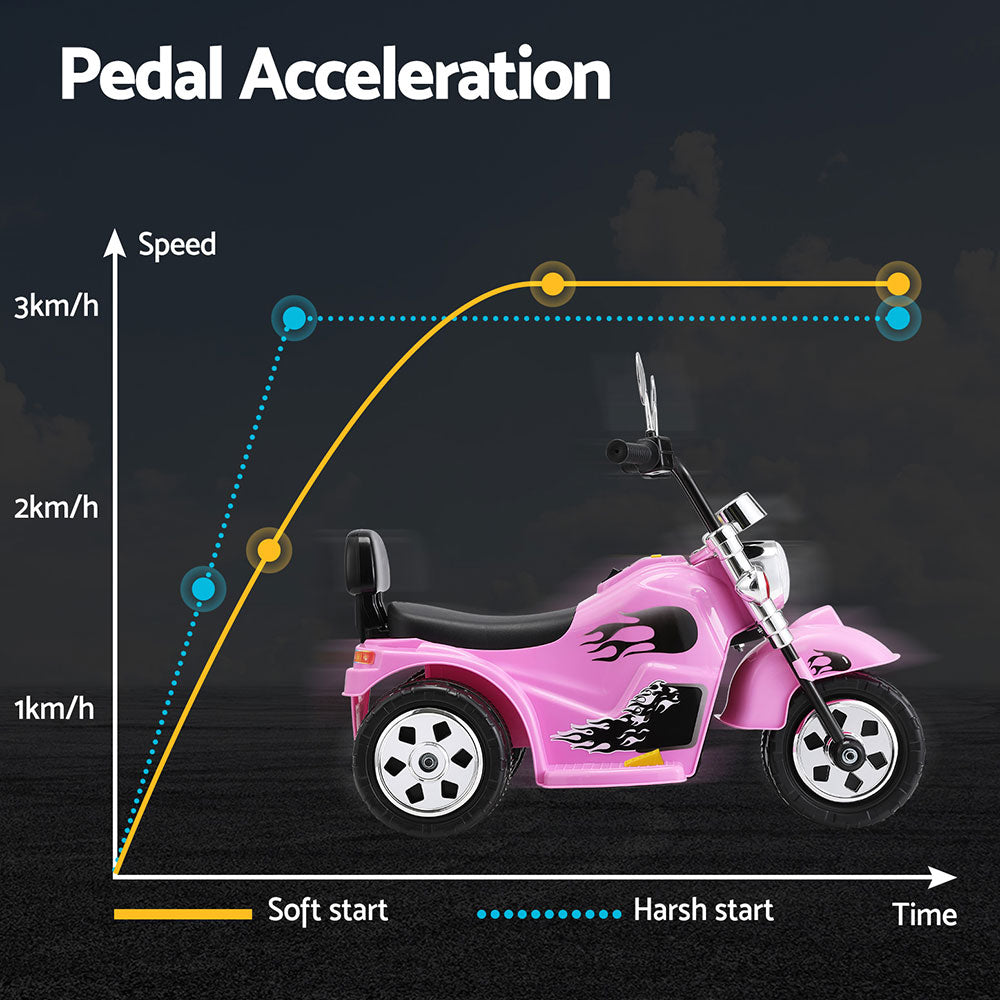 Ride On Cars: Rigo Kids Ride On Car Motorcycle Motorbike Electric Toys Horn Music 6V Pink