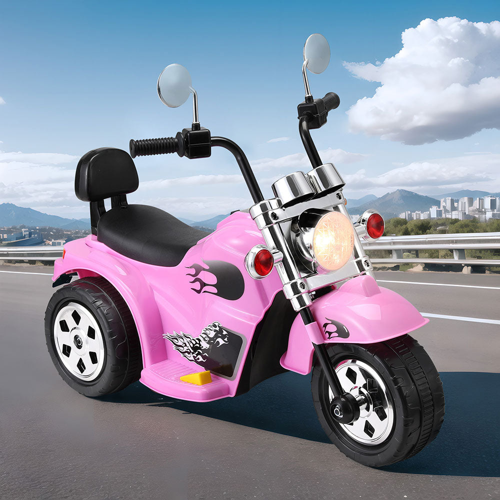 Ride On Cars: Rigo Kids Ride On Car Motorcycle Motorbike Electric Toys Horn Music 6V Pink