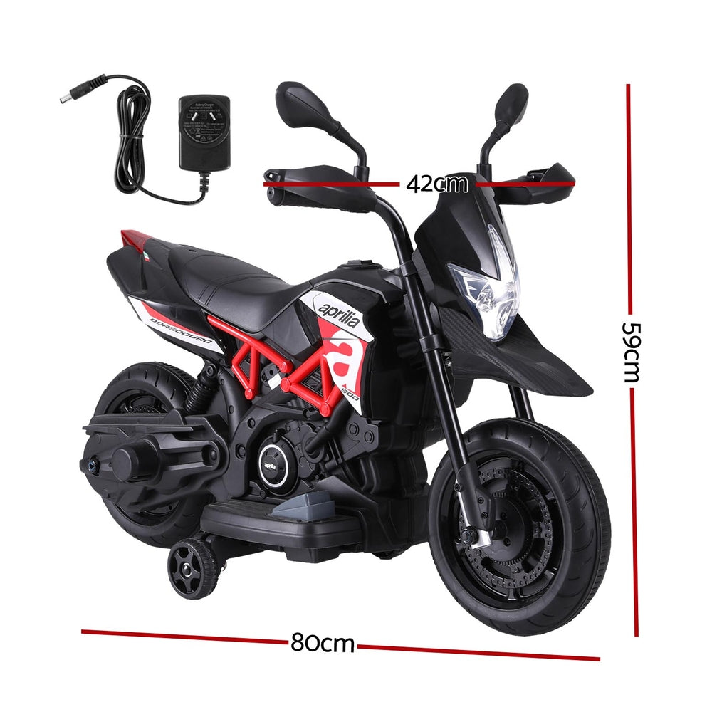 Bikes & Scooters: Kids Electric Ride On Car Motorcycle Motorbike Aprilia Licensed Dorsoduro 900