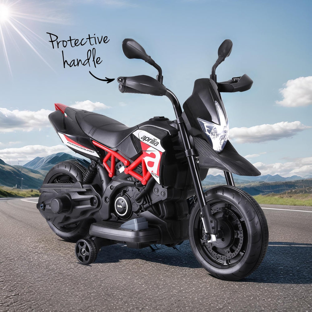 Bikes & Scooters: Kids Electric Ride On Car Motorcycle Motorbike Aprilia Licensed Dorsoduro 900