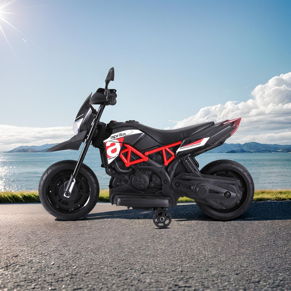 Bikes & Scooters: Kids Electric Ride On Car Motorcycle Motorbike Aprilia Licensed Dorsoduro 900