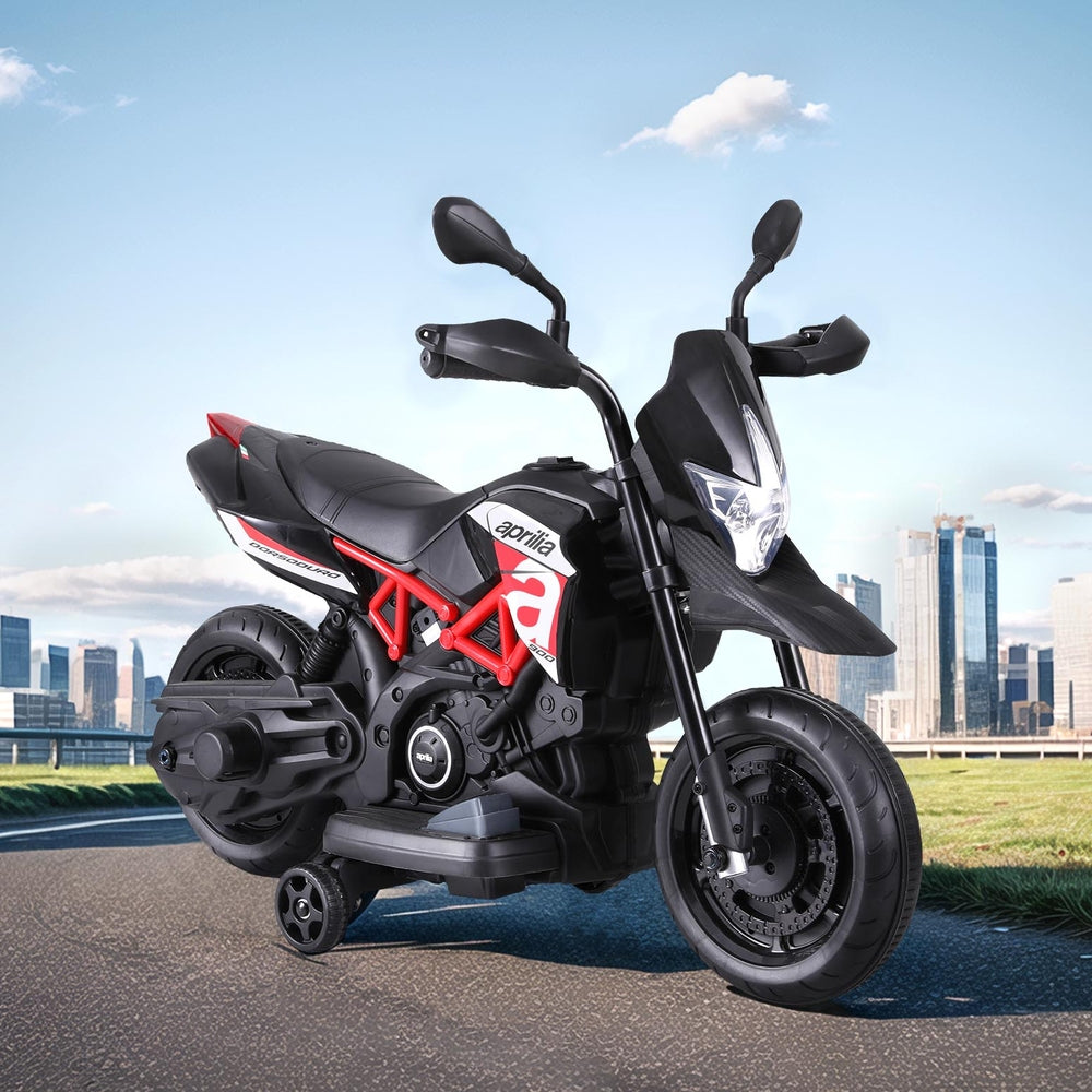 Bikes & Scooters: Kids Electric Ride On Car Motorcycle Motorbike Aprilia Licensed Dorsoduro 900