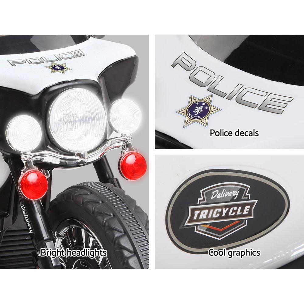 Bikes & Scooters: Rigo Kids Electric Ride On Patrol Police Car Harley-Inspired 6V Black