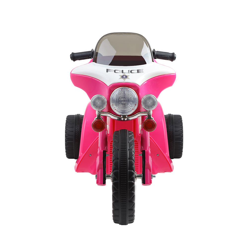 Bikes & Scooters: Rigo Kids Electric Ride On Patrol Police Car Harley-Inspired 6V Pink