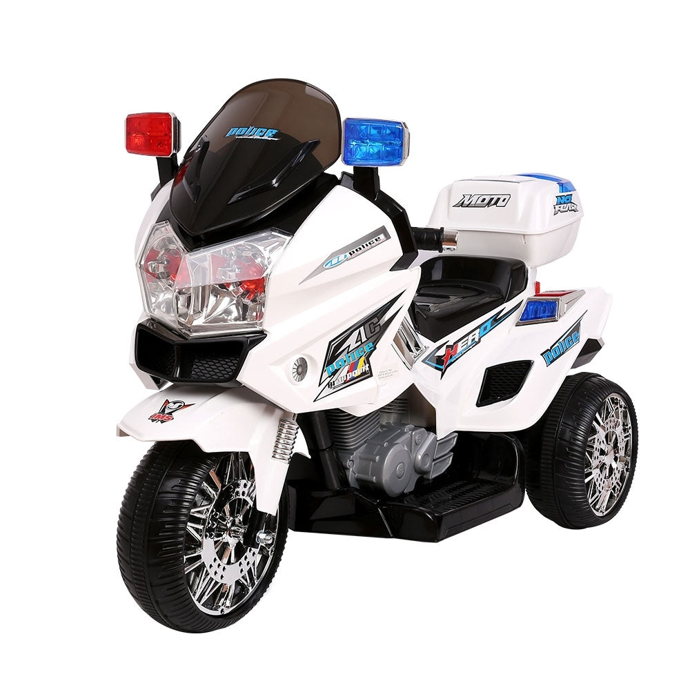 Ride On Cars: Rigo Kids Electric Ride On Patrol Police Car BMW-Inspired S1K 6V Battery White