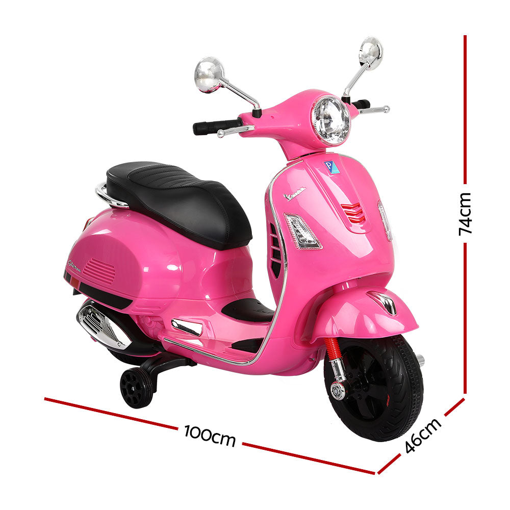 Bikes & Scooters: Kids Electric Ride On Car Motorcycle Motorbike Vespa Licensed GTS Pink