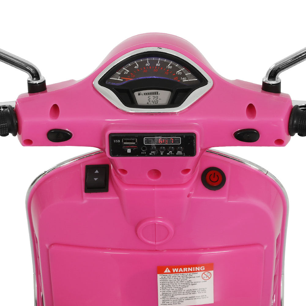 Bikes & Scooters: Kids Electric Ride On Car Motorcycle Motorbike Vespa Licensed GTS Pink