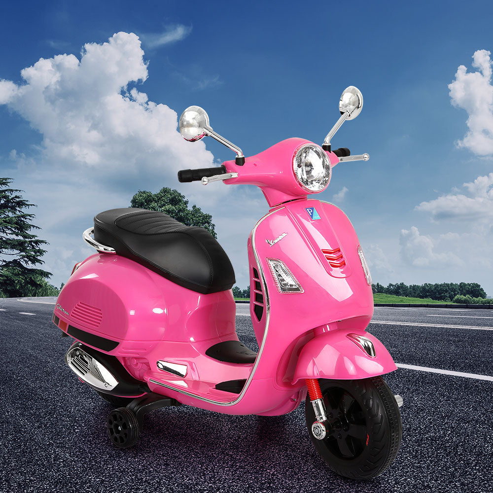 Bikes & Scooters: Kids Electric Ride On Car Motorcycle Motorbike Vespa Licensed GTS Pink