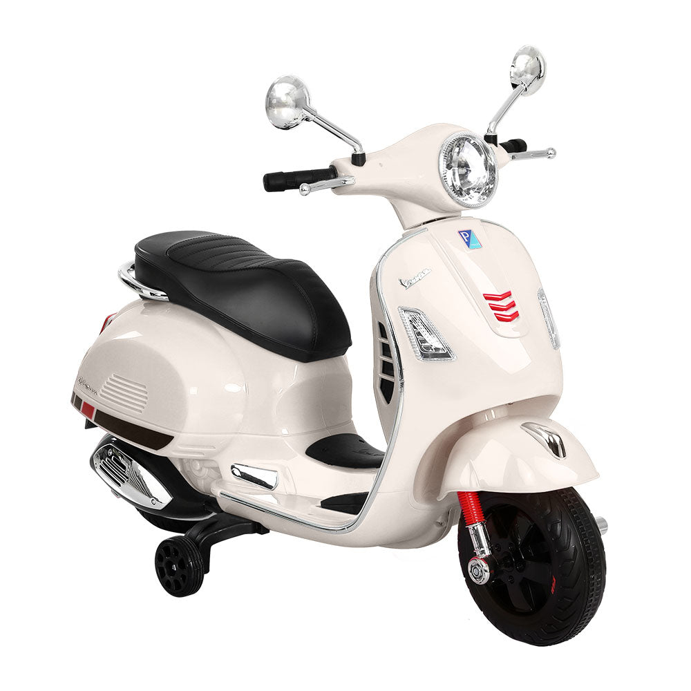 Bikes & Scooters: Kids Electric Ride On Car Motorcycle Motorbike Vespa Licensed GTS White