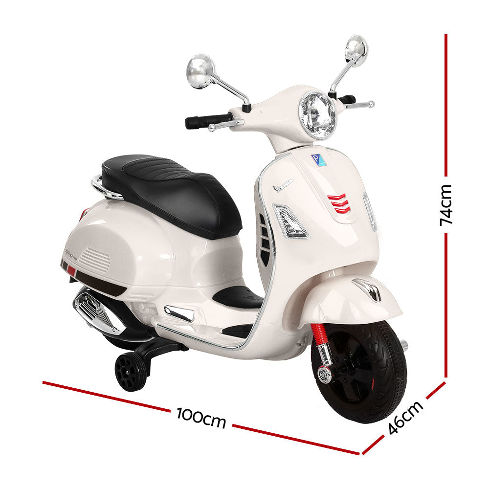 Bikes & Scooters: Kids Electric Ride On Car Motorcycle Motorbike Vespa Licensed GTS White