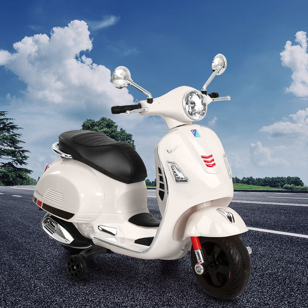 Bikes & Scooters: Kids Electric Ride On Car Motorcycle Motorbike Vespa Licensed GTS White